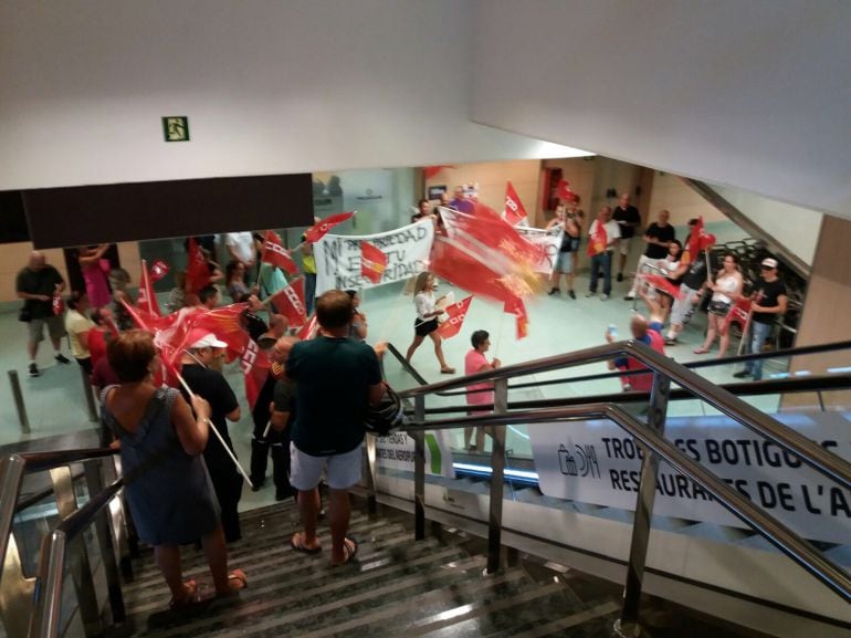 Imagen de archivo de la última huelga de los trabajadores de seguridad