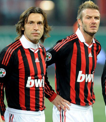 Pirlo y Beckham, en el Milan.