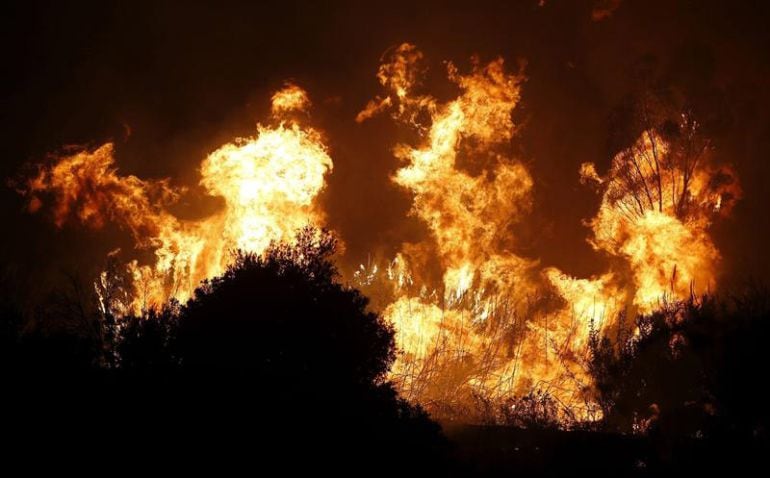 Imagen de un incendio forestal en la Sierra Negra, Coín, Málaga