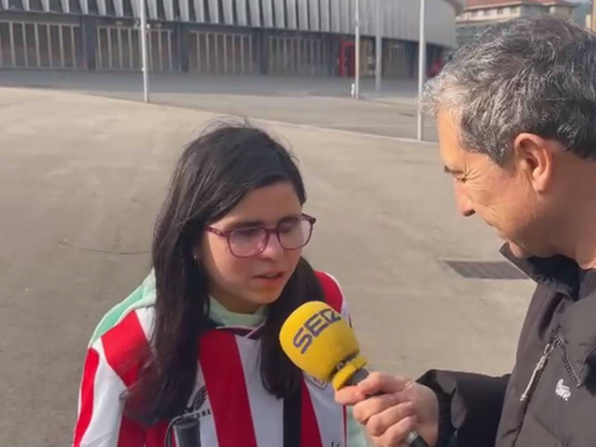La emoción de Mariam ante su primer partido en San Mamés: el sueño cumplido de una athleticzale alicantina invidente