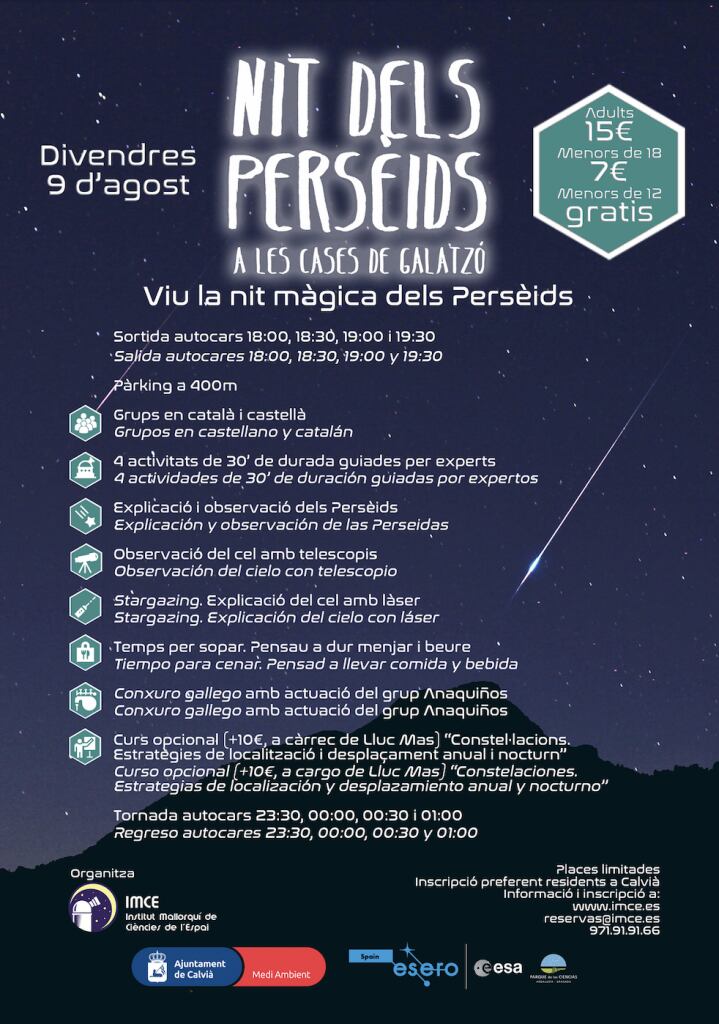 Cartel de Nit dels Perseids // IMCE