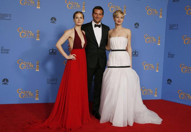 Amy Adams, Bradley Cooper y Jennifer Lawrence, actores de la premiada &#039;La gran estafa americana&#039;