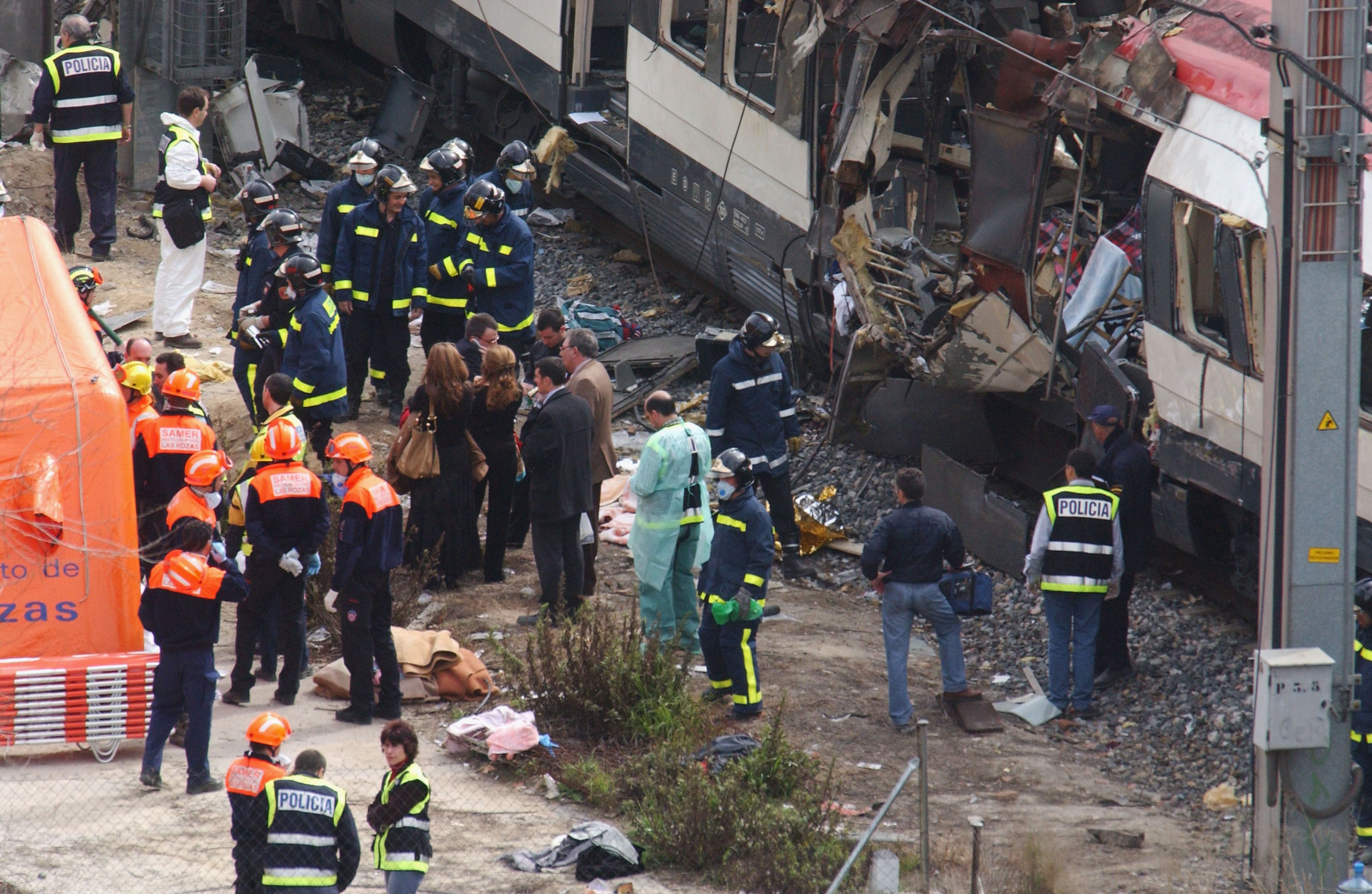 Imagen de uno de los trenes en los que explotó una bomba en los atentados del 11-M.