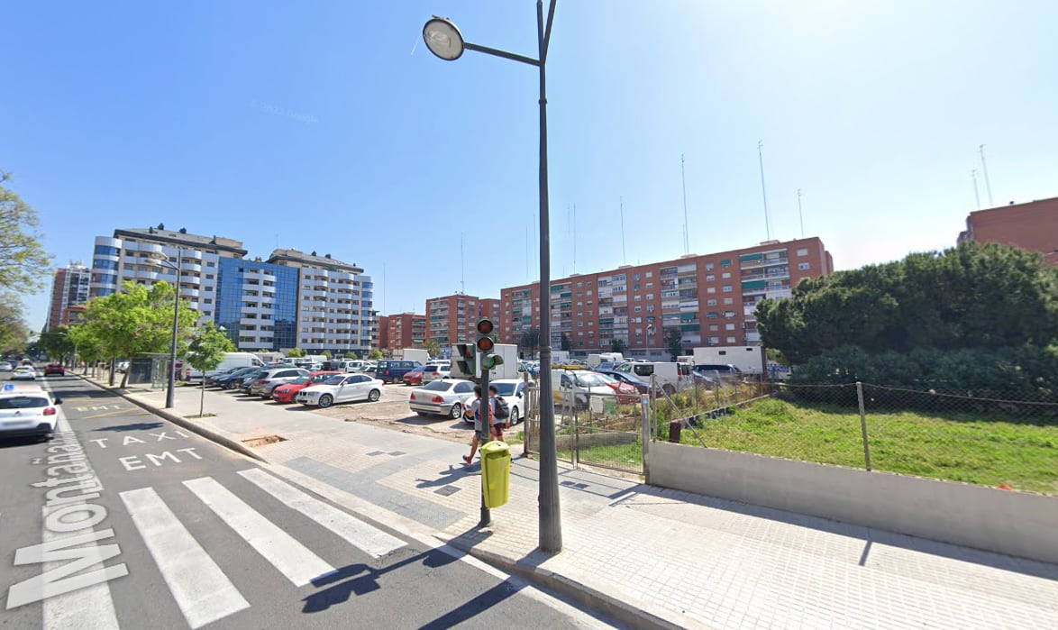 Espacio de Camins al Grau, en València, donde se disparará una mascletá nocturna en Fallas.