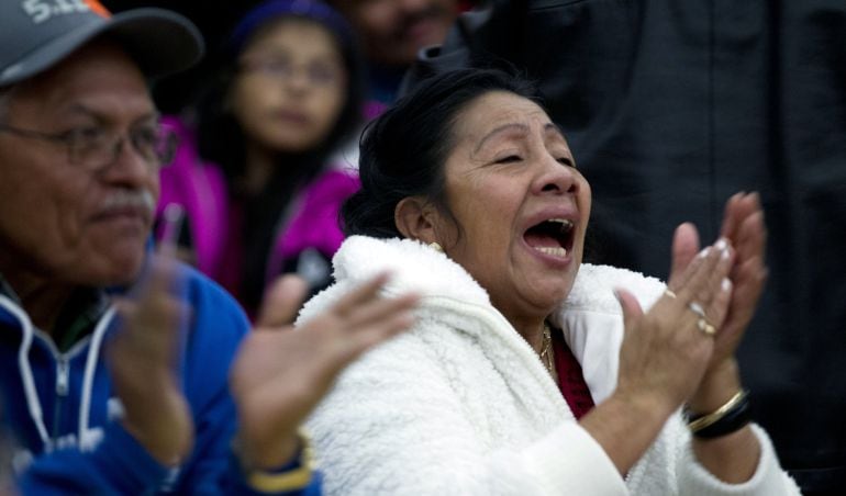 Carmen Lopez applauds after President Barack Obama&#039;s  speech addressing immigration at Casa de Maryland in Hyattsville, Md., Thursday, Nov. 20, 2014 .Obamax92s sweeping changes to the U.S. immigration system could shield nearly 5 million people here illeg