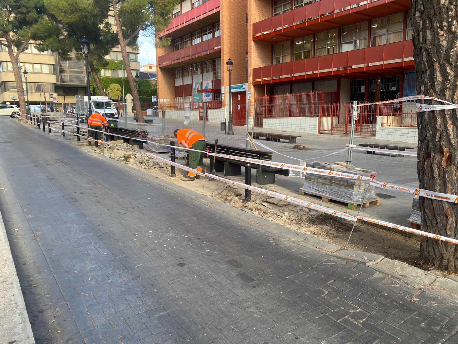 Trabajos jardinera corrida en Plaza Beladíez