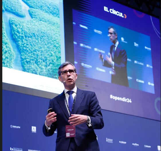 Eugenio Solla, director de Sostenibilidad de CaixaBank, en un momento de su exposición en Opendir 2024