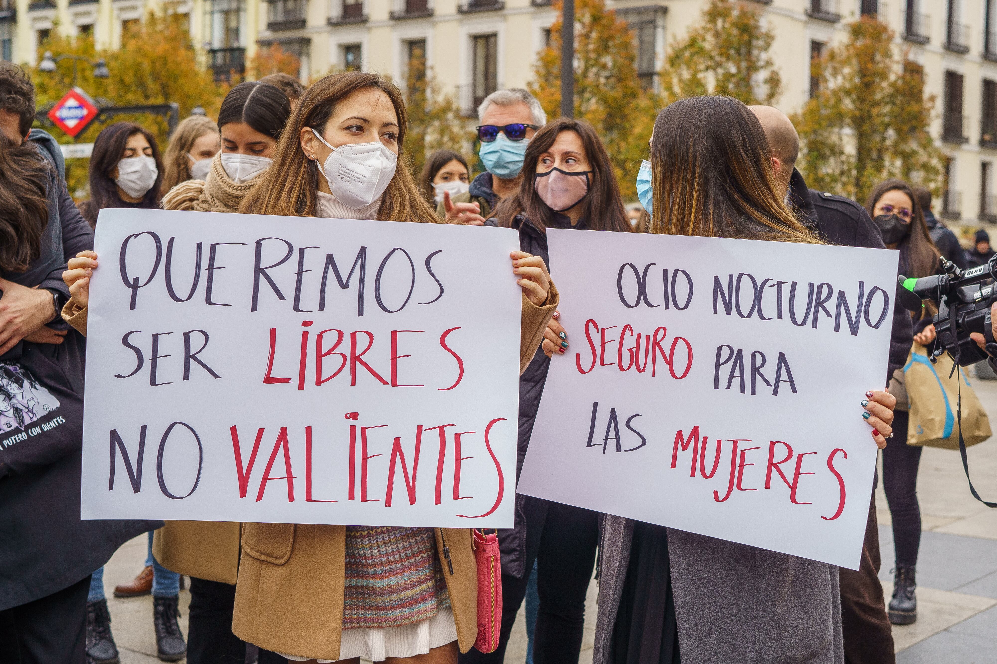 Manifestación contra las violaciones en Madrid.