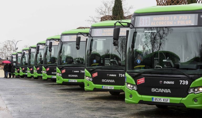 Nuevos autobuses híbridos que darán servicio a los municipios del suroeste madrileño