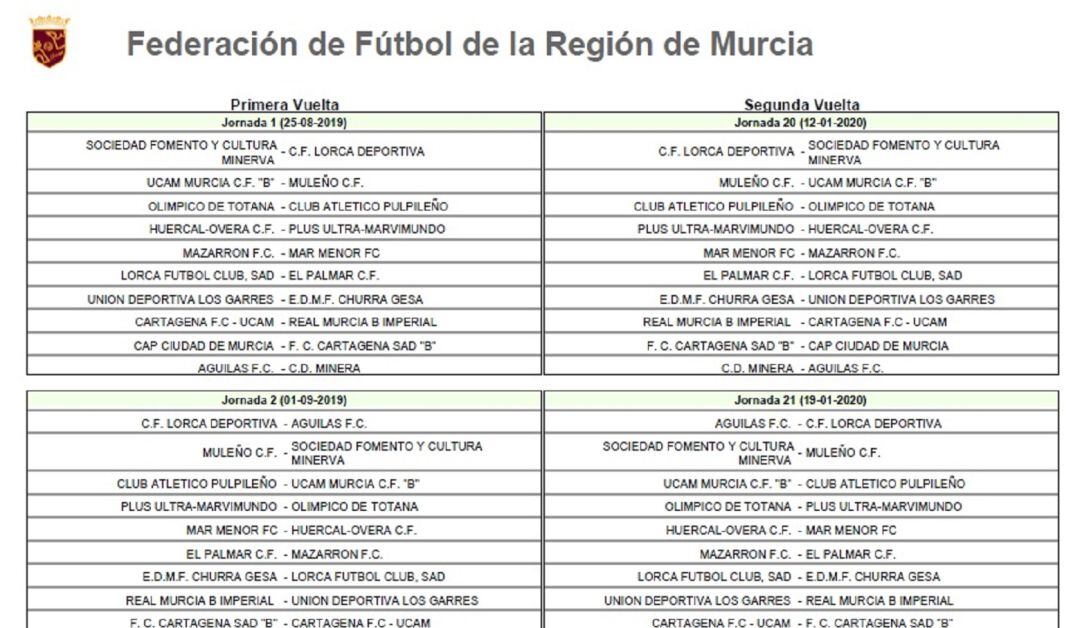 El grupo XIII de Tercera División ya tiene calendario para la temporada 2019-2020