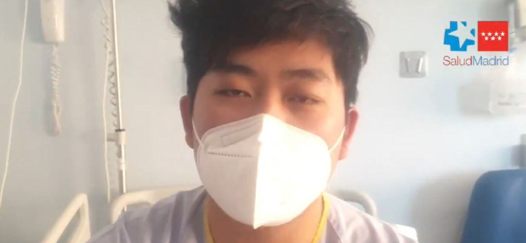 Junzhe, joven de 24 años ingresado por coronavirus en Leganés