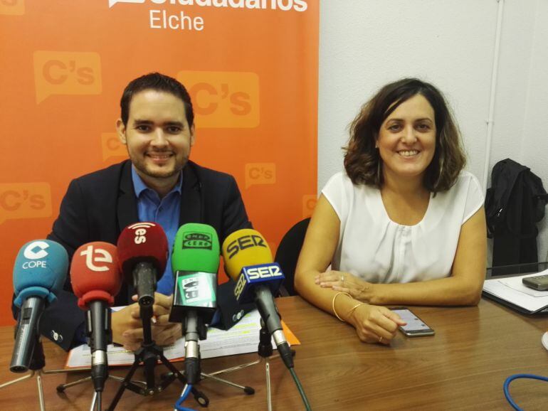 David Caballero y Eva Crisol, concejales de Ciudadanos