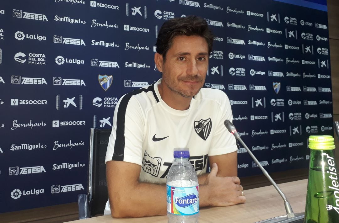 Víctor Sánchez del Amo, en la rueda de prensa previa al estreno en casa contra Las Palmas