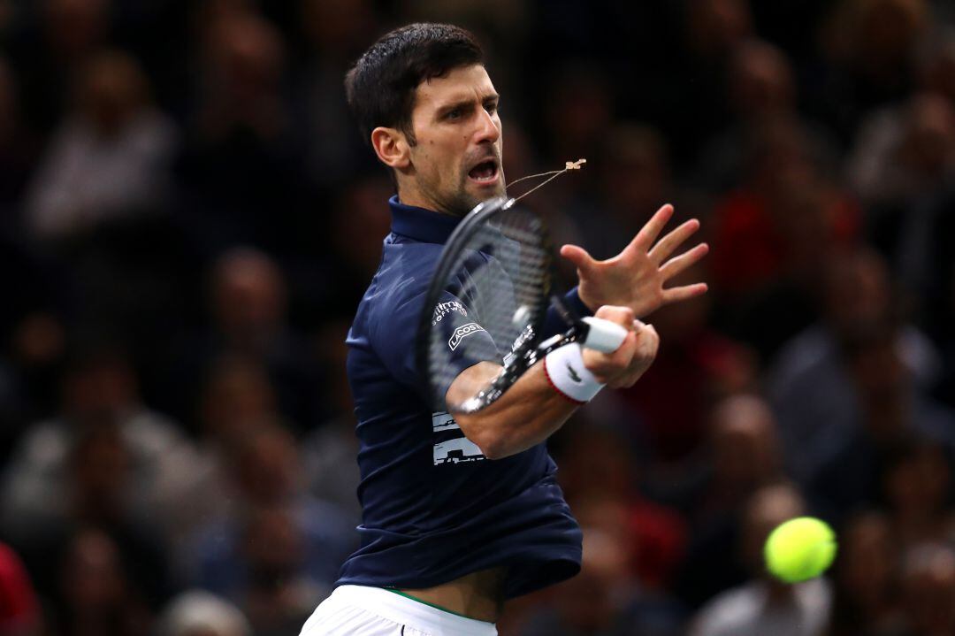 Djokovic durante la final ante Shapovalov.