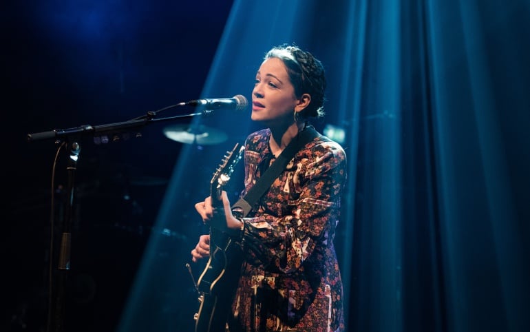 Natalia Lafourcade durante la presentación de su nuevo disco en la sala Bataclan de París