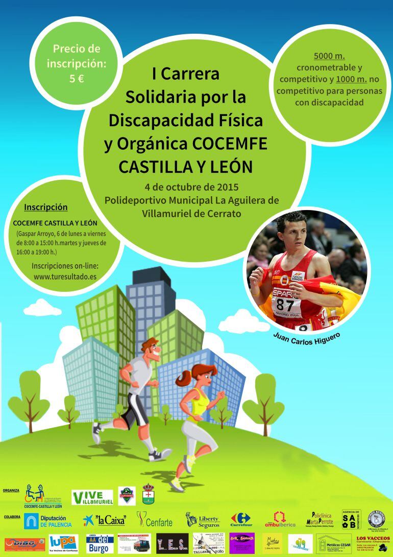 Cartel de la Carrera Solidaria de COCEMFE