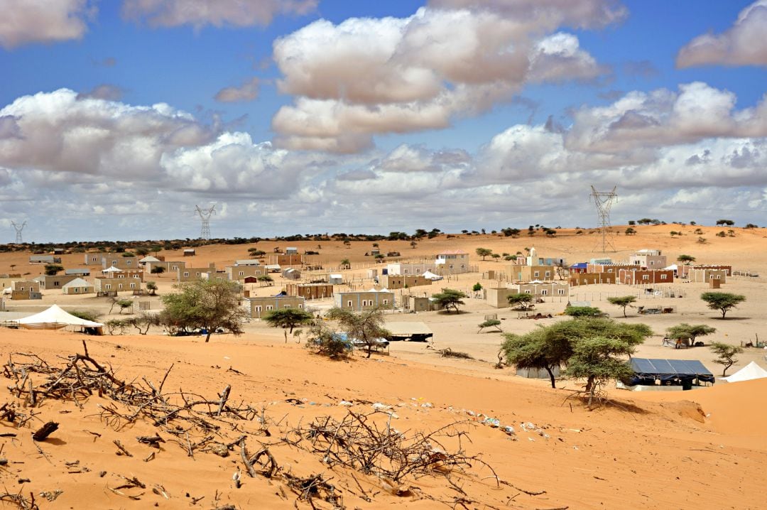 Poblado en el desierto de Mauritania 