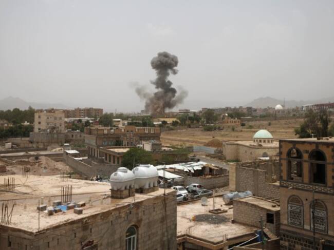 El humo provocado por la explosión visto desde lejos