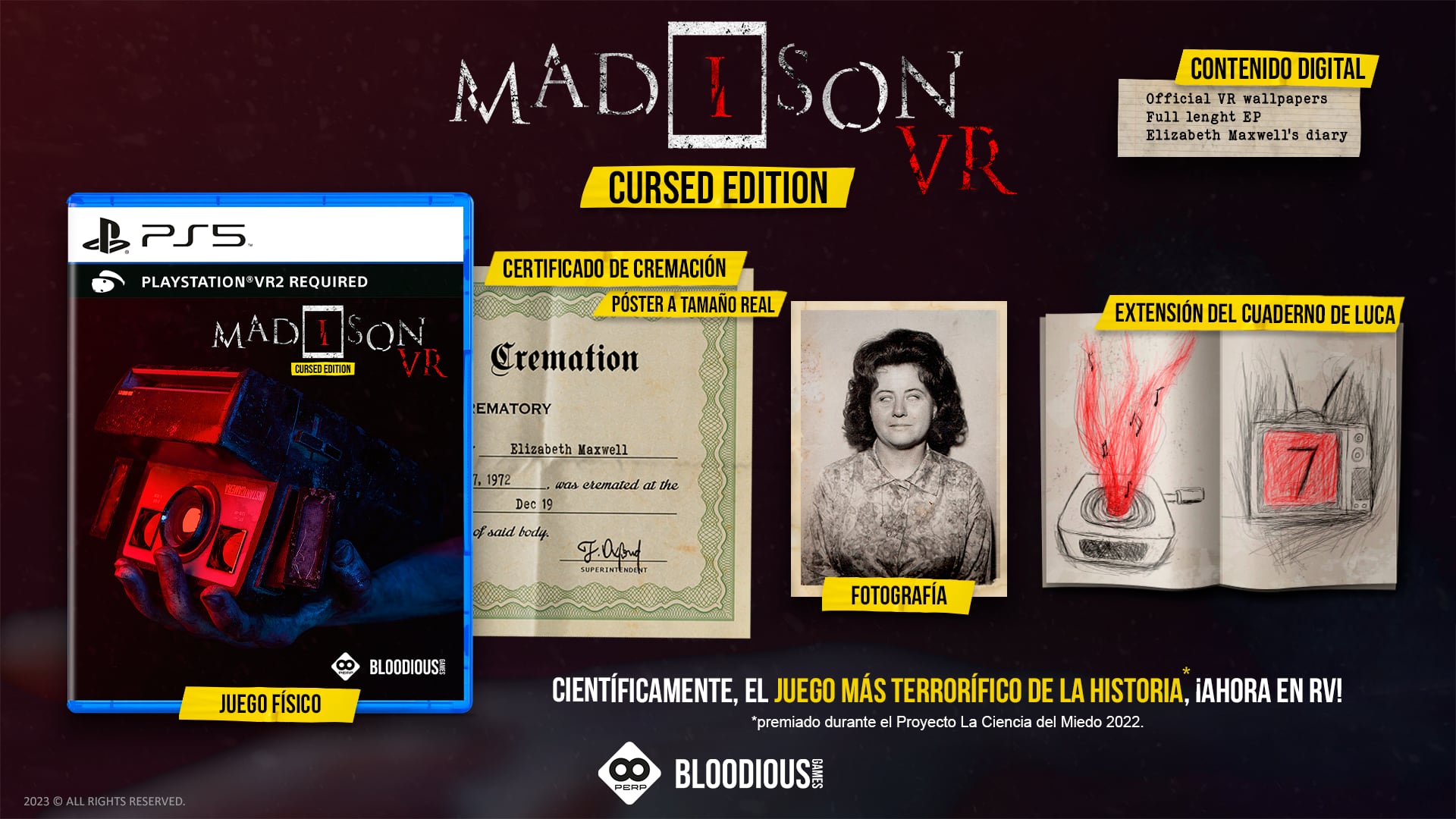 Los extras de la versión física del Madison VR