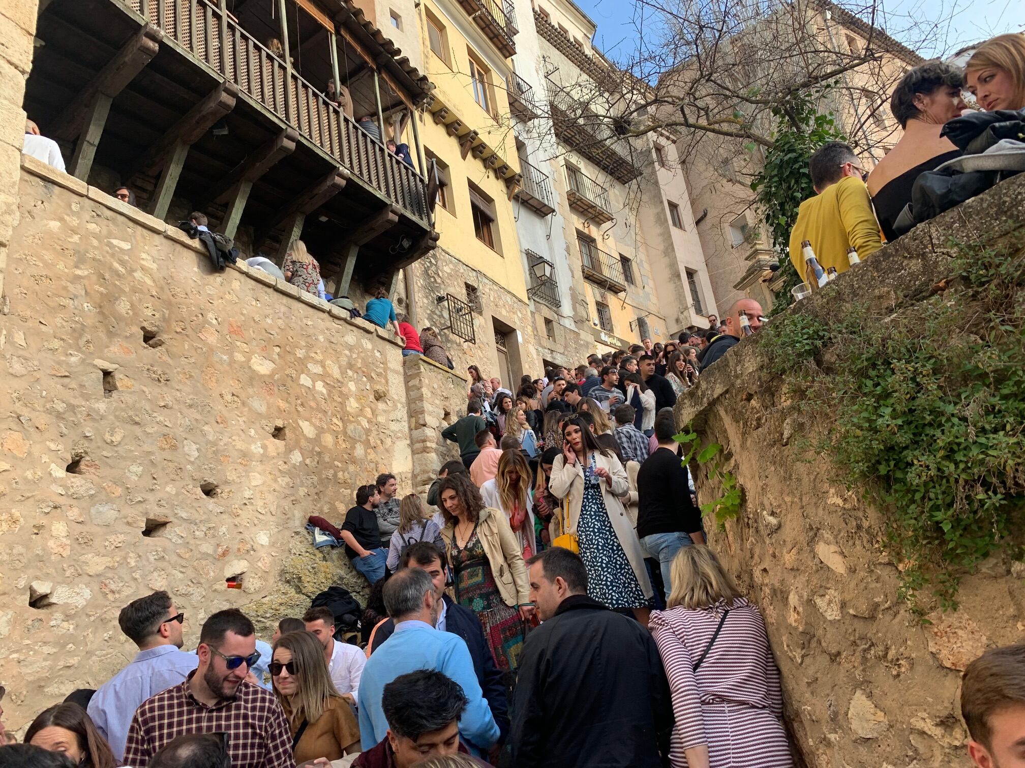 El Casco Antiguo de Cuenca durante el pasado Domingo de Ramos