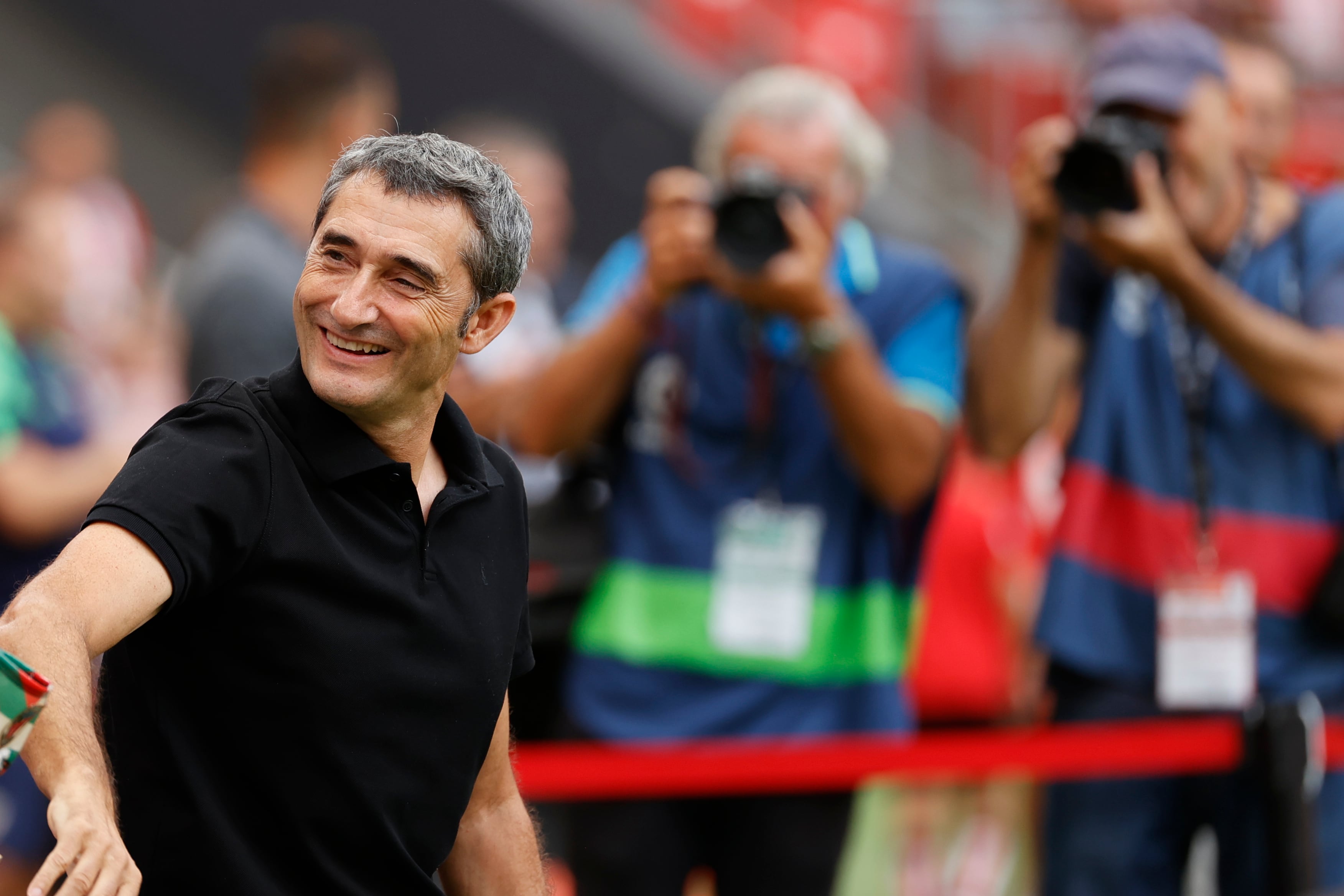 Ernesto Valverde, durante el partido de la jornada 2 de LaLiga Santander contra el Valencia