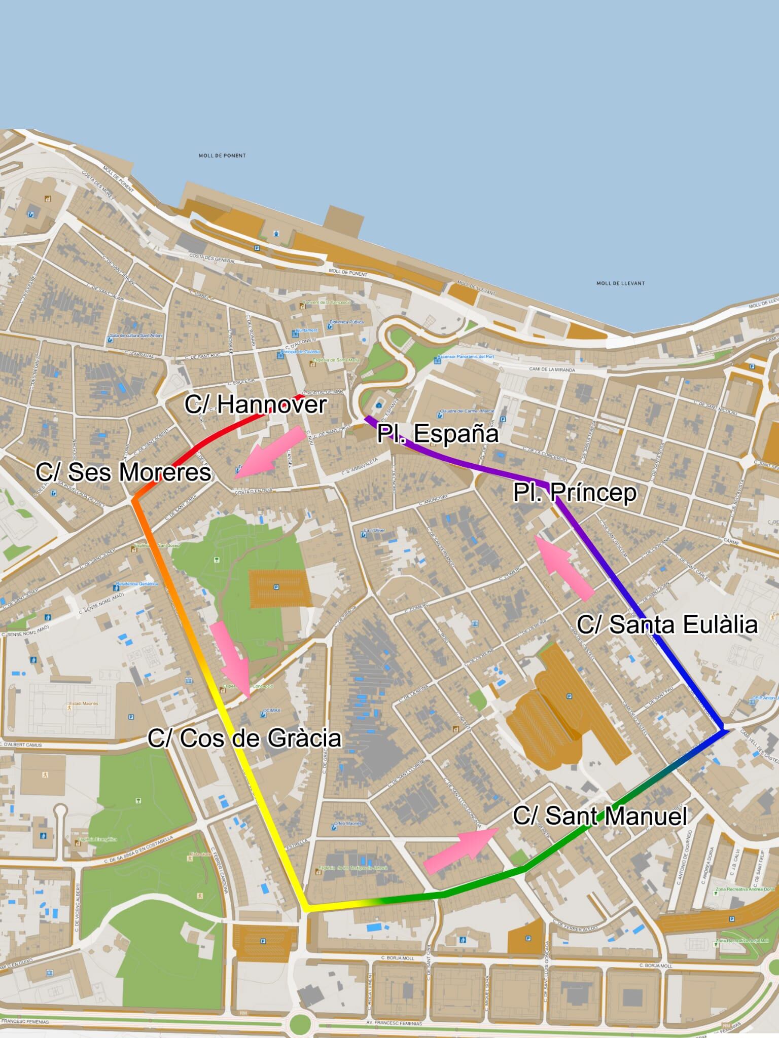 Aquest serà el recorregut de la marxa de l&#039;orgull a partir de les vuit del vespre.