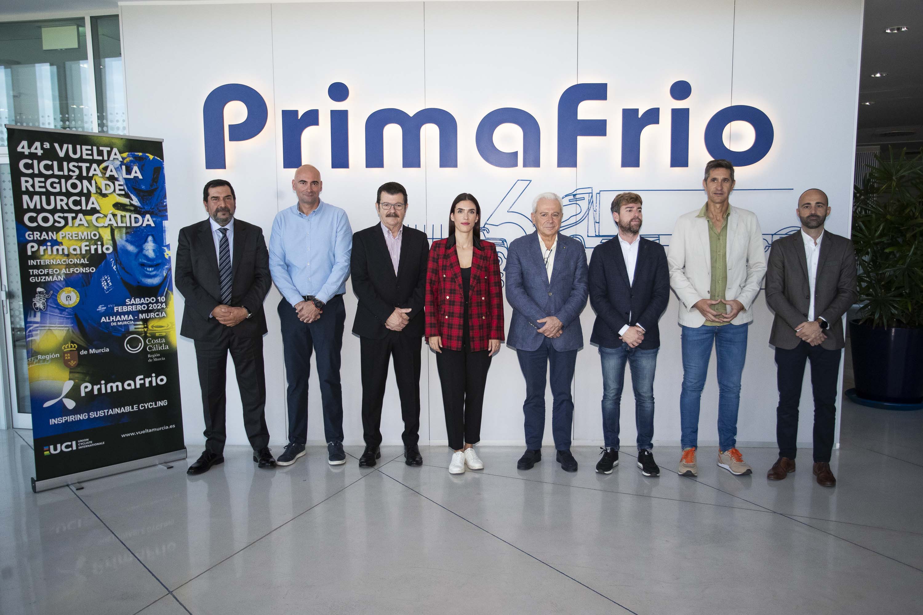 Autoridades en la presentación de la Vuelta a Murcia 2024 desde Primafrio
