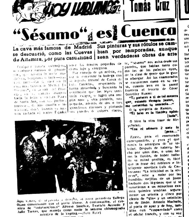 Crónica de Jesús Sotos en Ofensiva, 1955.