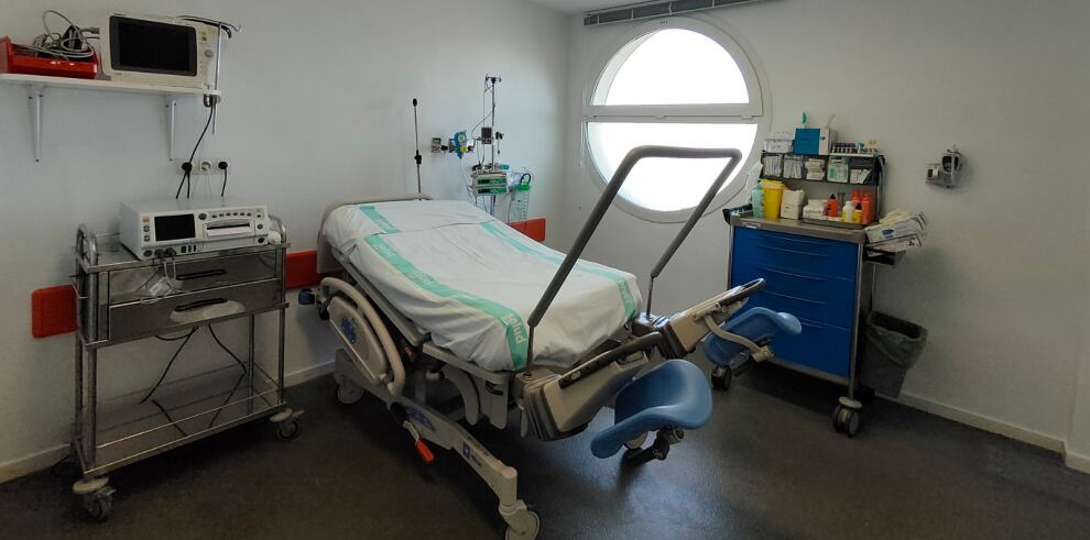 Sala de dilatación en el Hospital San Jorge de Huesca