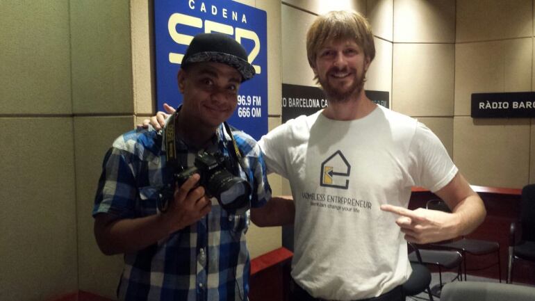 Andrew y Beto, fundador y uno de los participantes de 'Emprendedores sin techo'