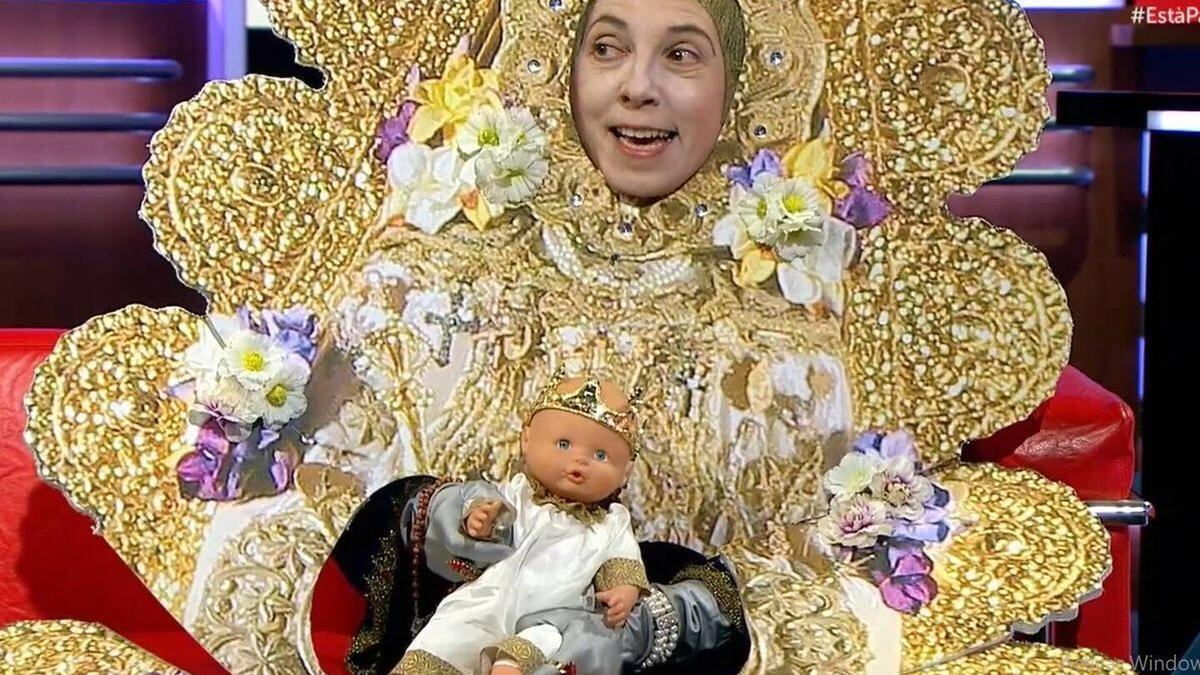 Imagen de la parodia de la Virgen del Rocío en TV3