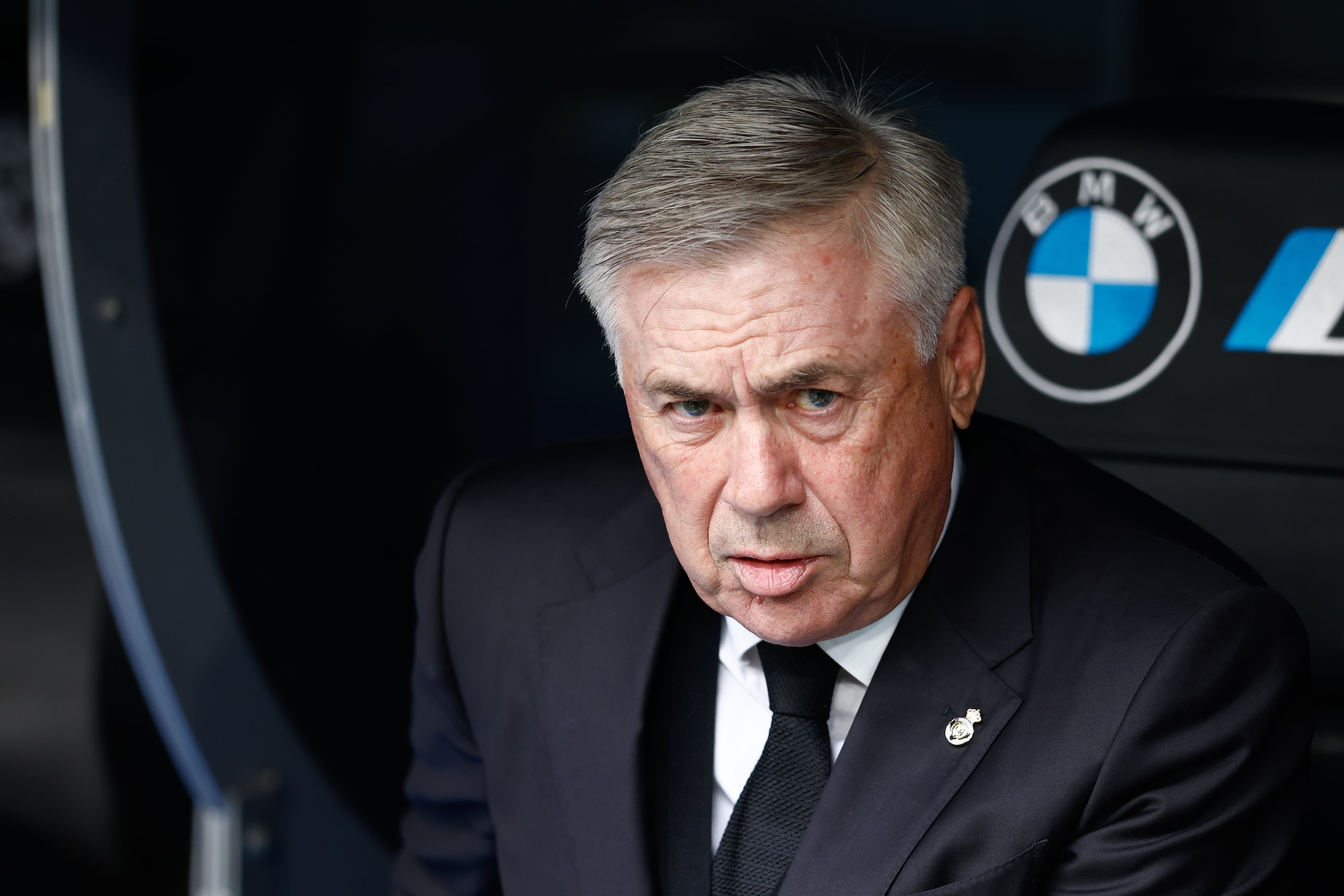 Ancelotti, durante el último partido de liga ante el Athletic.