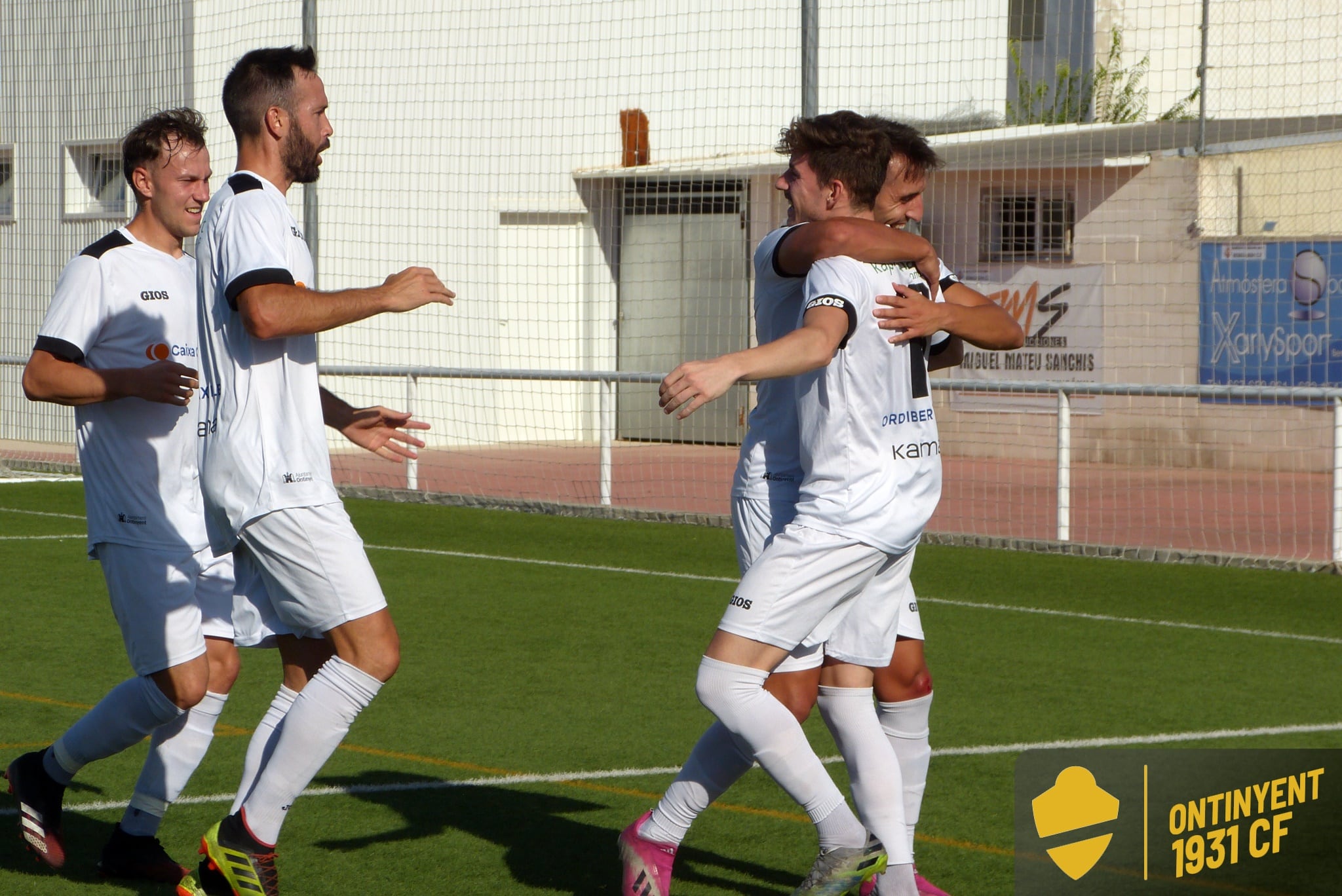 Els jugadors de l'Ontinyent 1931 celebrant un gol // Foto: Ontinyent 1931