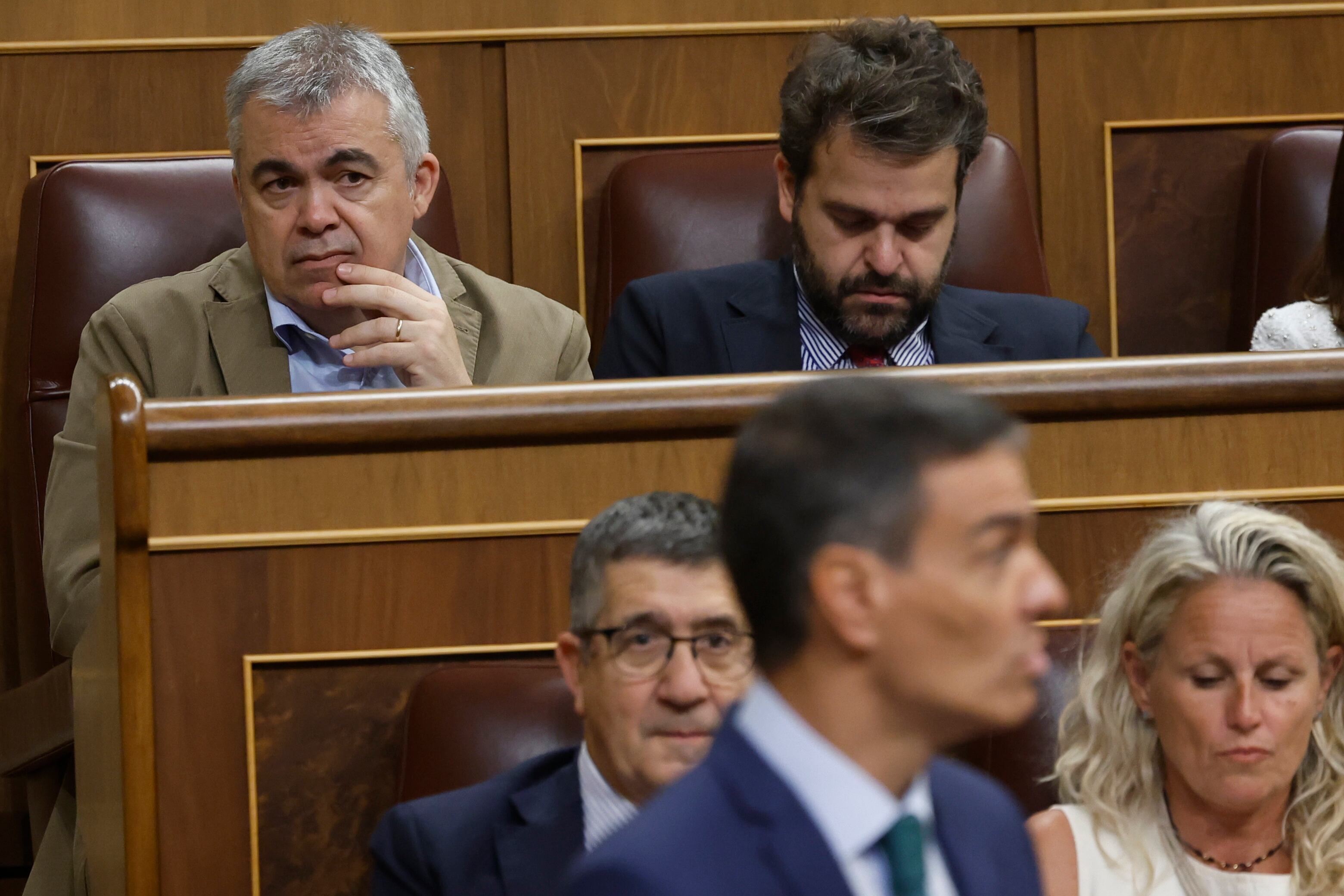 El diputado socialista Santos Cerdán, durante la sesión de control al Ejecutivo en el Congreso.