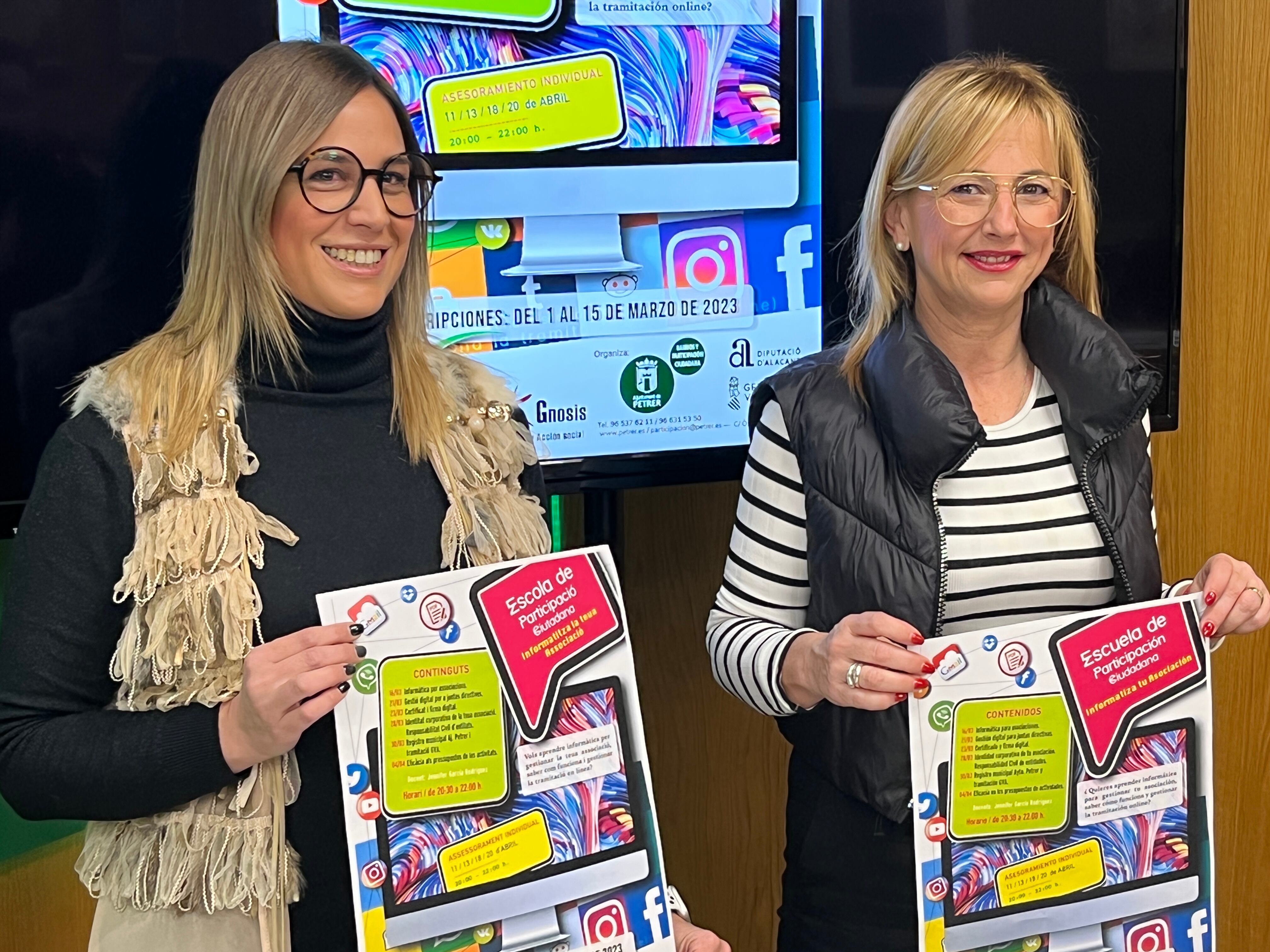 Estela Rico, responsable de Gnosis y Juana Ochoa, concejala de Participación Ciudadana