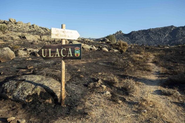 Carteles afectados por el fuego