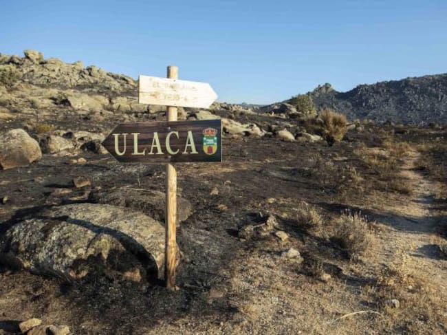 Carteles afectados por el fuego