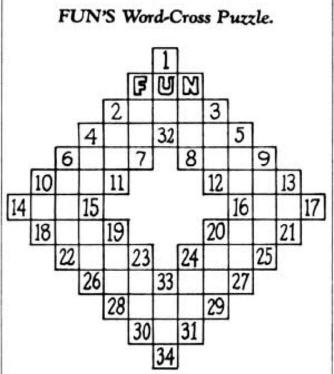 El primer crucigrama de la historia tenía forma de diamante y no contaba con casillas negras