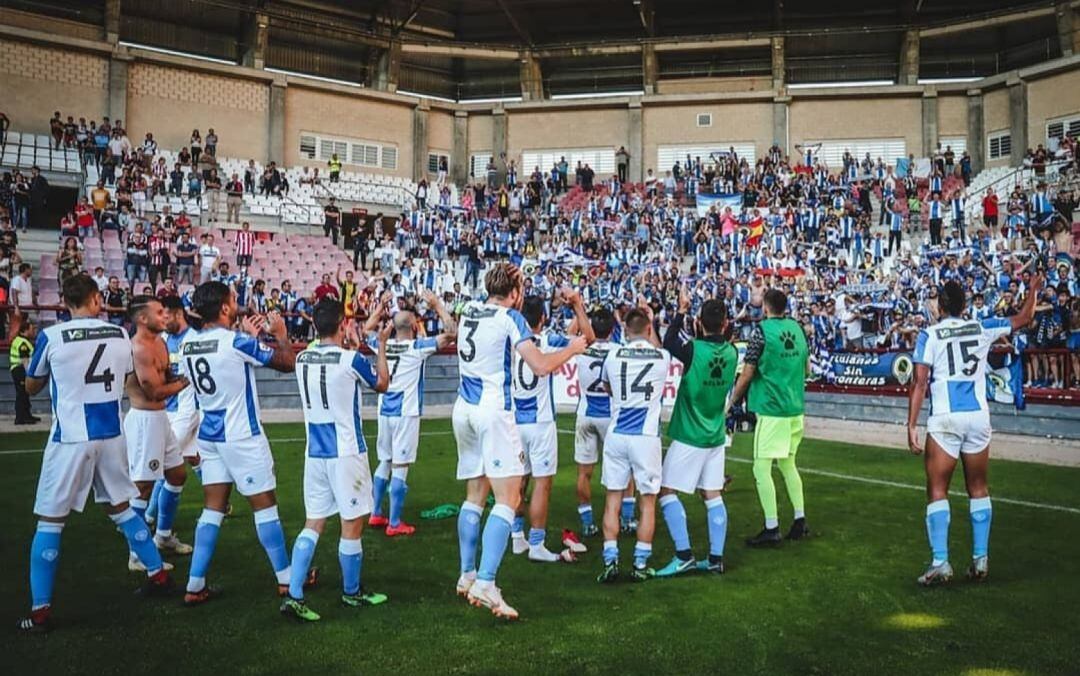Los jugadores del Hércules en Las Gaunas