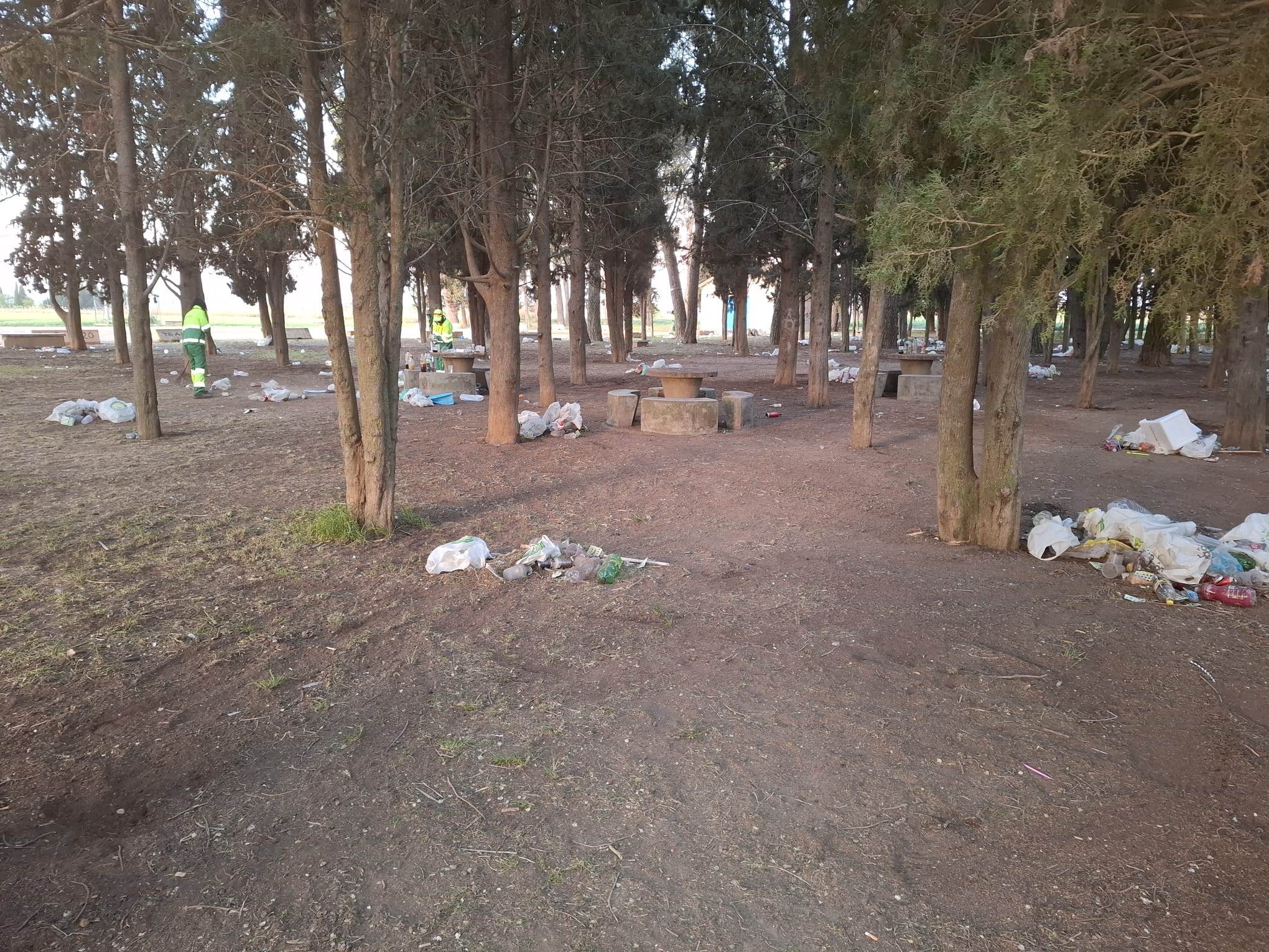 El Ayuntamiento de Huesca recogía más de una tonelada de basura en Salas