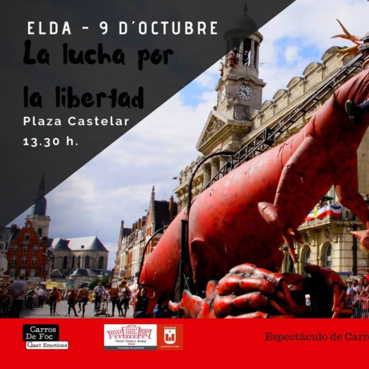 Carros de Foc visita Elda por el Día de la Comunidad Valenciana