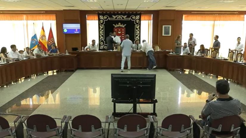 Salón de plenos del Cabildo de Lanzarote.