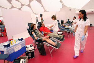 Donación de sangre en la Cúpula del Milenio