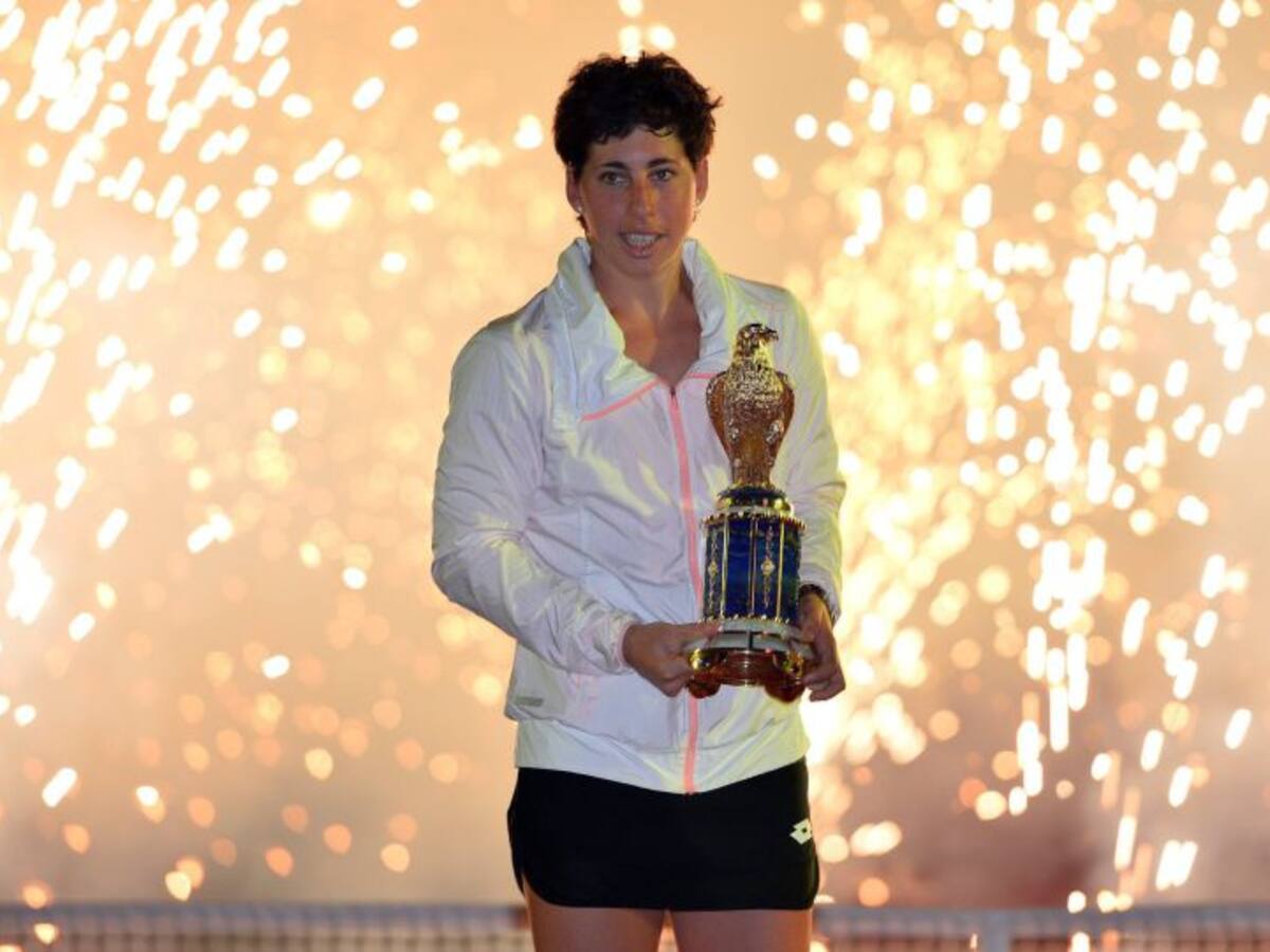 Carla Suárez califica su victoria en la final de Doha de "muy emotiva"