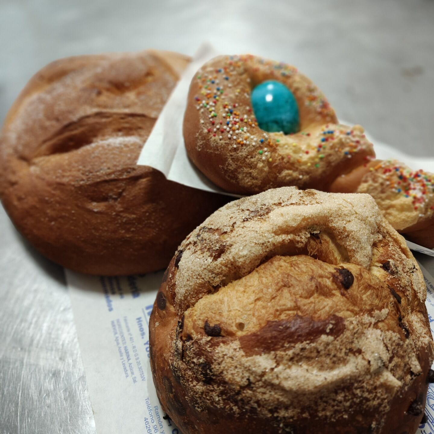 Diferentes dulces de Pascua en Alberic. Fuente: Horno Miguelín