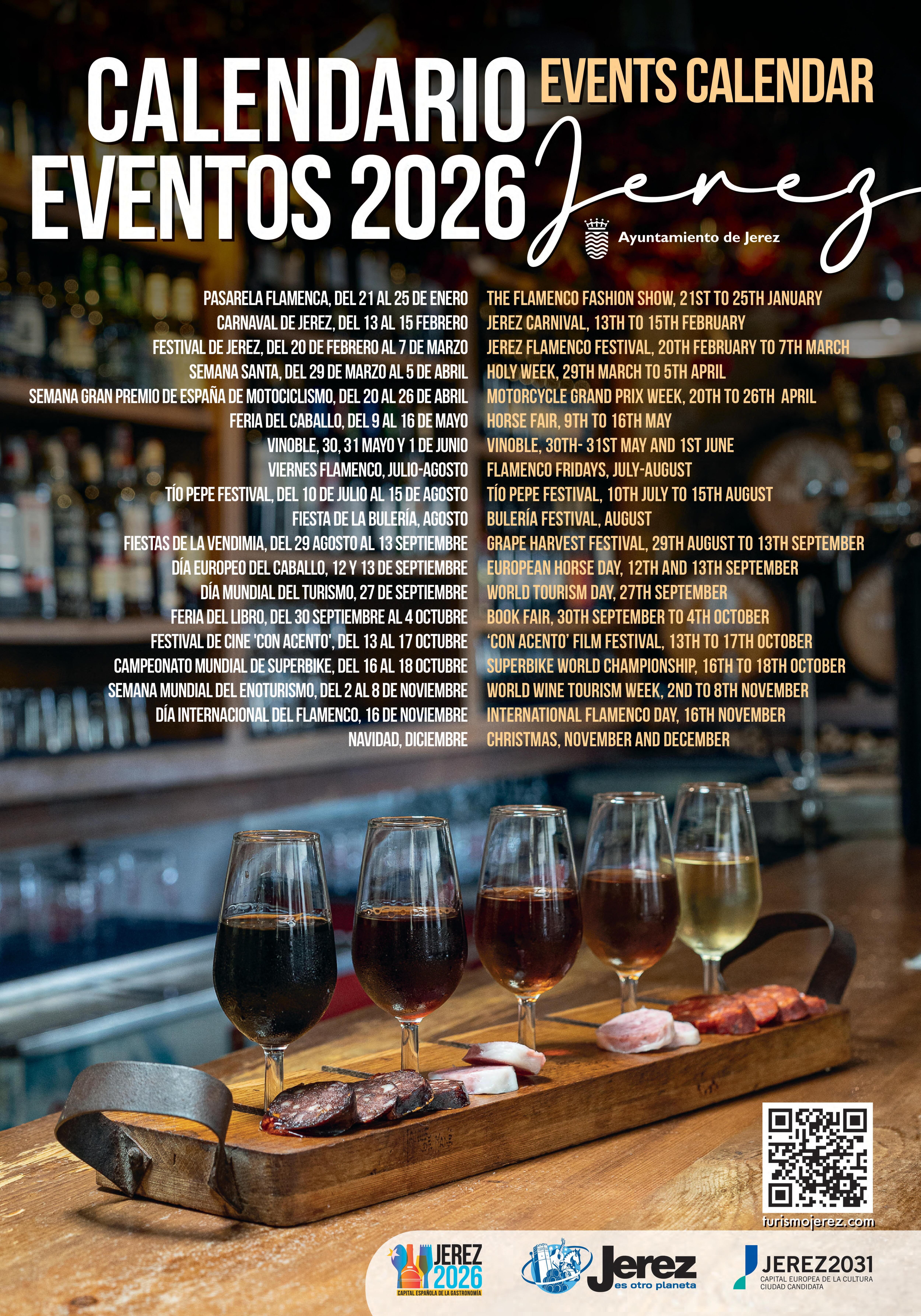 Calendario de eventos de 2026