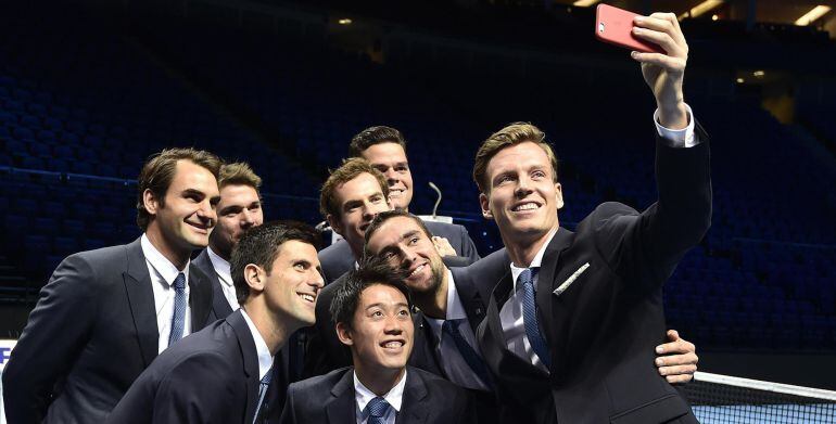 El selfie de los jugadores en Londres corrió a cargo de Berdych