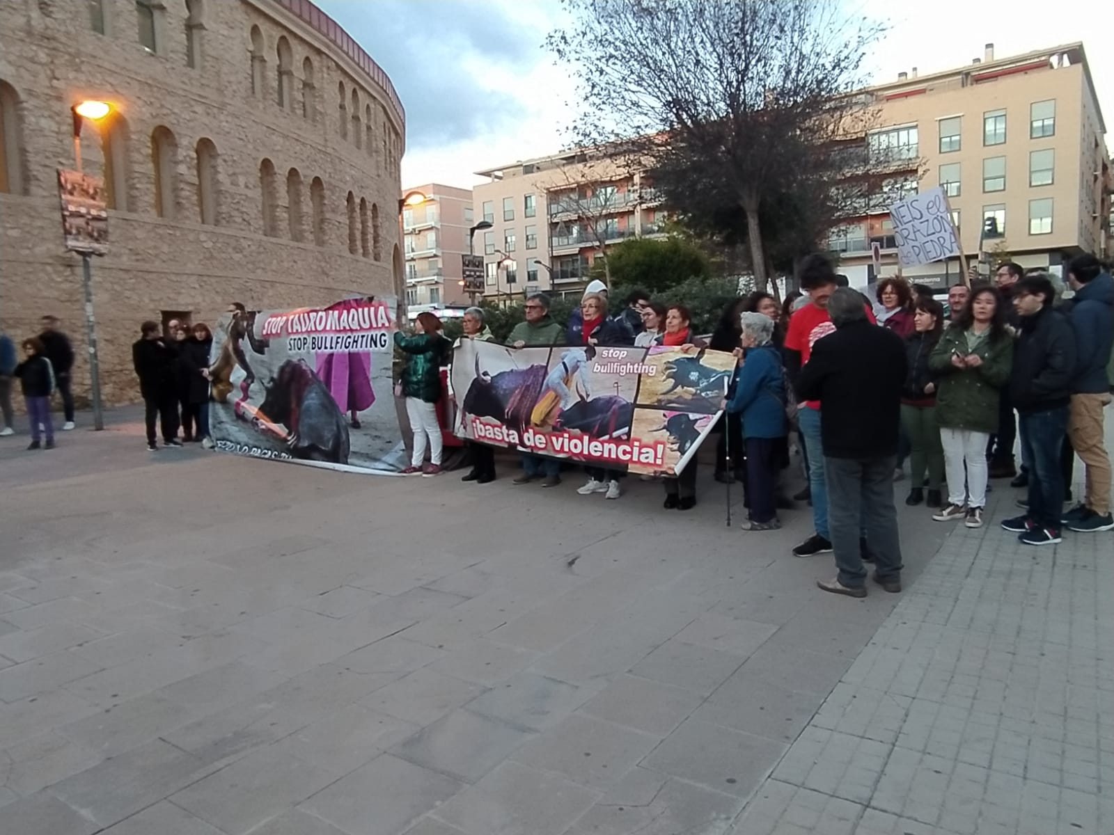Asistentes a la protesta