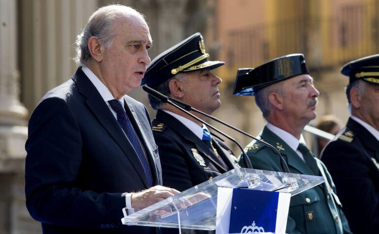 El ministro del Interior, Jorge Fernández Díaz, durante un acto en Murcia