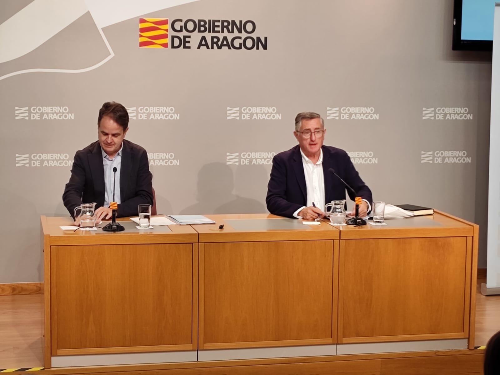 Blasco y Bermúdez de Castro, en la rueda de prensa sobre la ejecución de los planes turísticos de 2021 financiados con fondos europeos